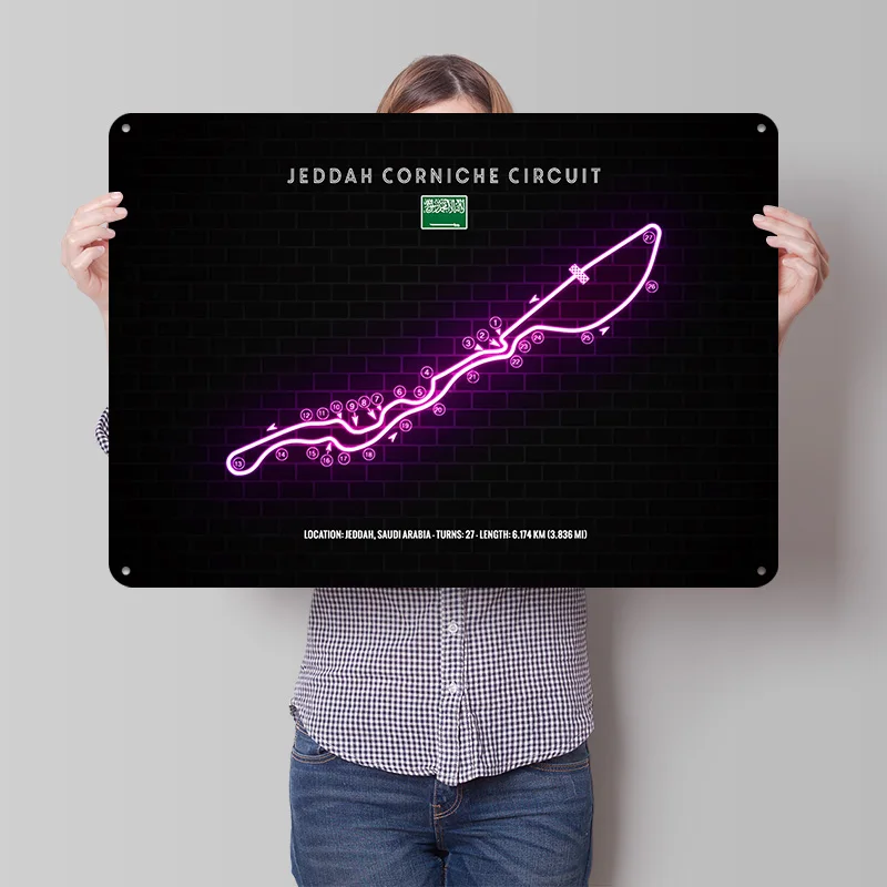 Home Decor Jeddah - Jeddah Corniche Circuit 3D Texture Metal