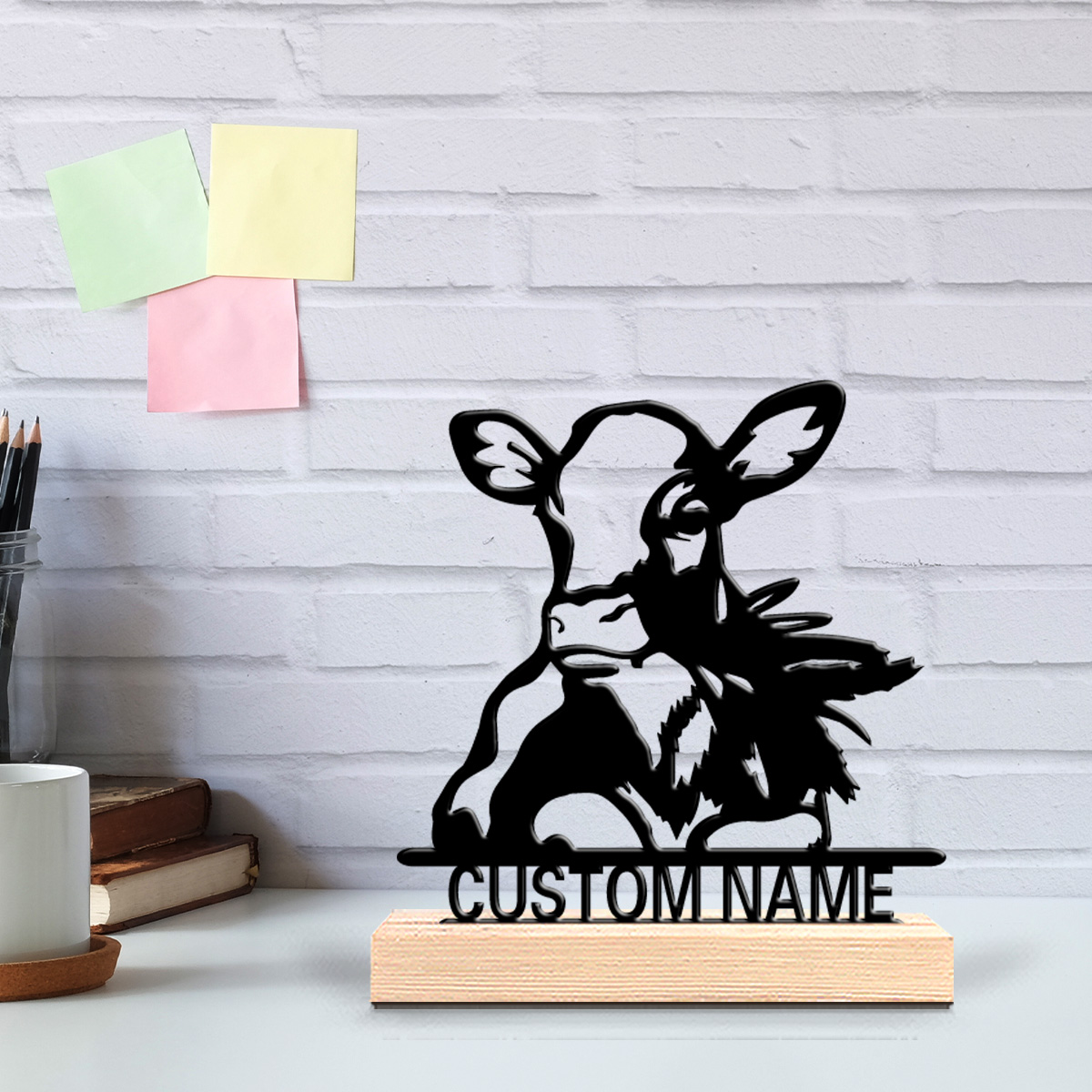 Home Decor Names - 1pc Creative cow Custom Name Metal