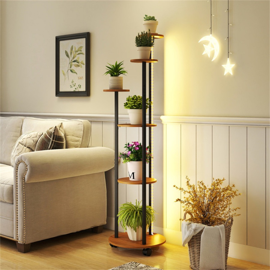 Home Decor Free App - 6-Tier Plant Stand with RGB Light
