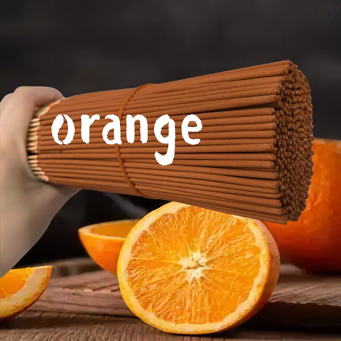 Scented Candle Set - Natural Orange Incense Sticks Are High-Quality,