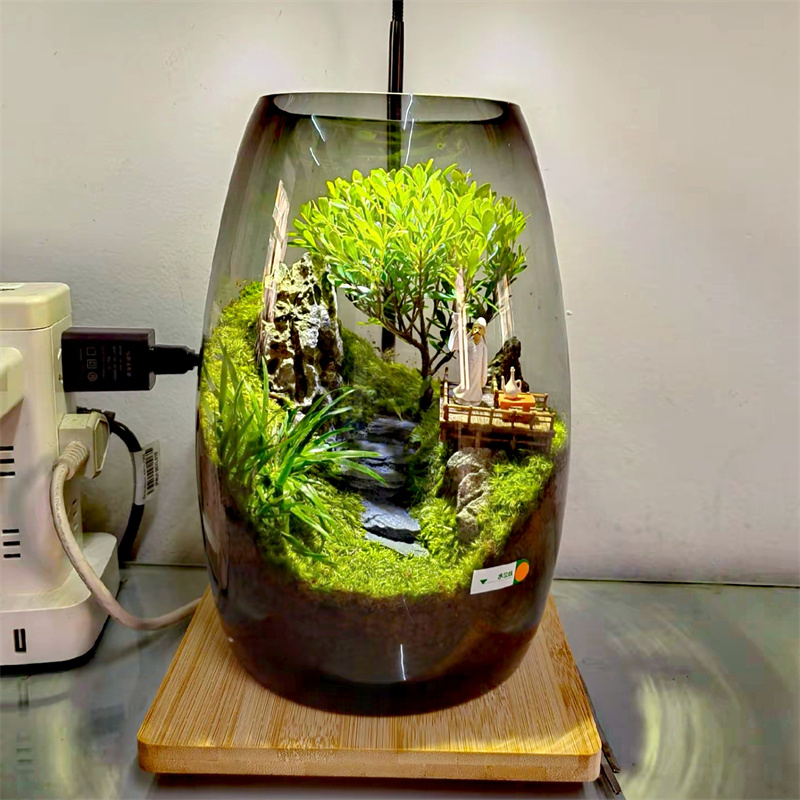 Terrarium Glass Bottle - Artificial Micro Scene Glass Bottle Landscaping