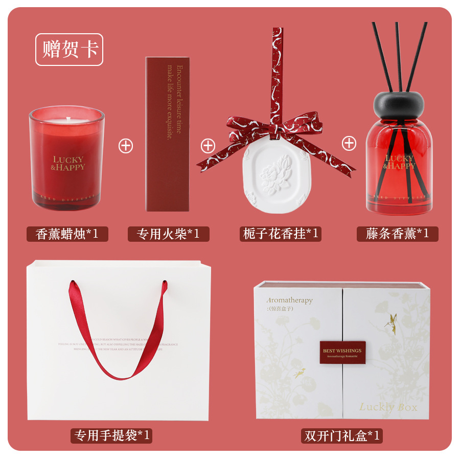 Scented candle gift box, house - Scented Candle Set ulasan dan harga