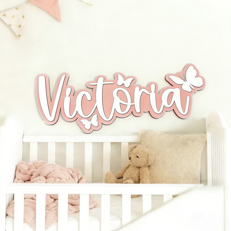 1Pc Custom Cartoon Butterfly N - Home Decor Names ulasan dan harga