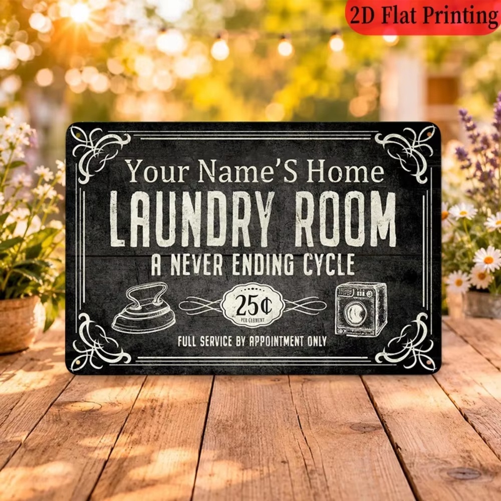 Custom Name Laundry Sign, Endl - Home Decor Names ulasan dan harga
