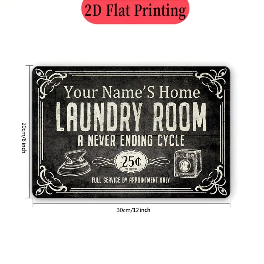 Custom Name Laundry Sign, Endl - Home Decor Names ulasan dan harga