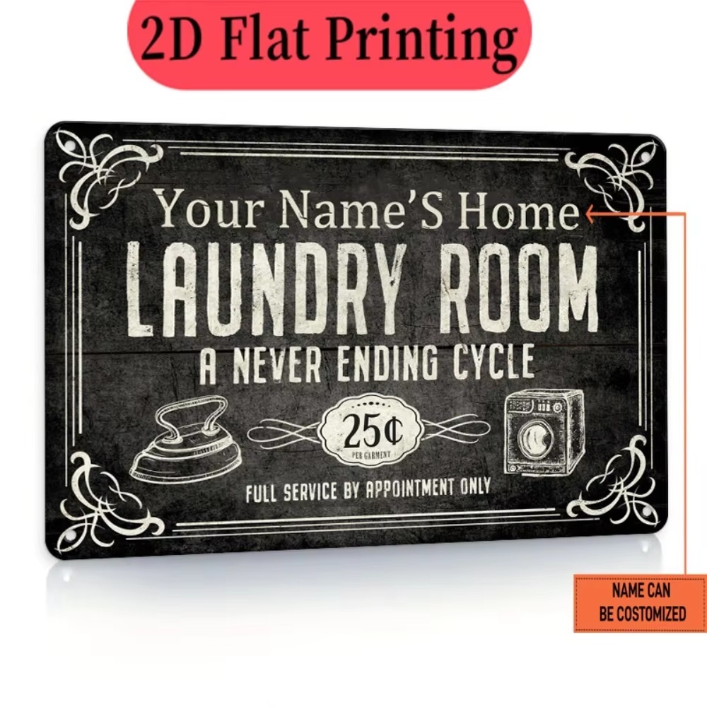 Custom Name Laundry Sign, Endl - Home Decor Names ulasan dan harga