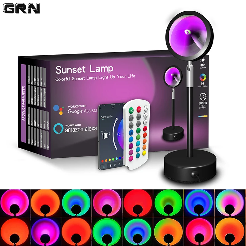 Smart LED Sunset Lamp Colorful - Home Decor Free App ulasan dan harga