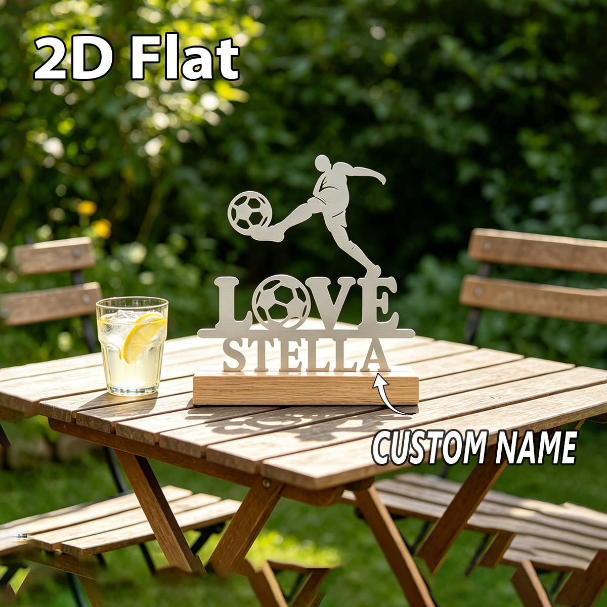 1Pc Custom Name love football  - Home Decor Names ulasan dan harga