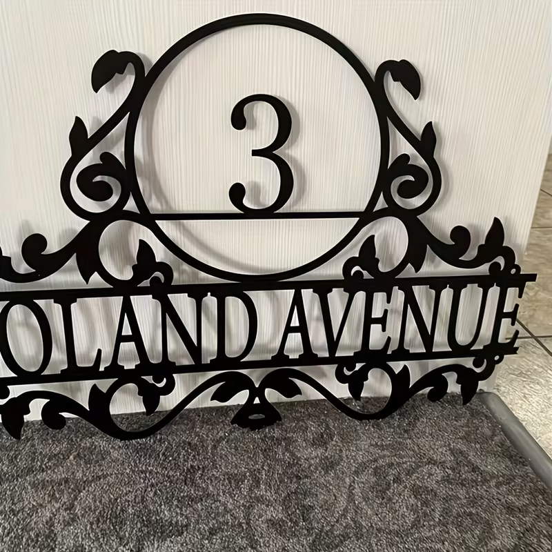 Custom Metal House Number & St - Home Decor Names ulasan dan harga