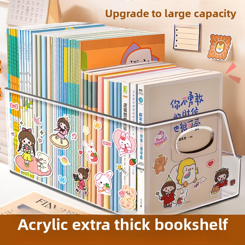Acrylic Transparent Bookshelf  - Aesthetic Bookend ulasan dan harga