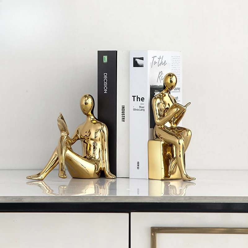 Reader Character Ceramic Statu - Aesthetic Bookend ulasan dan harga