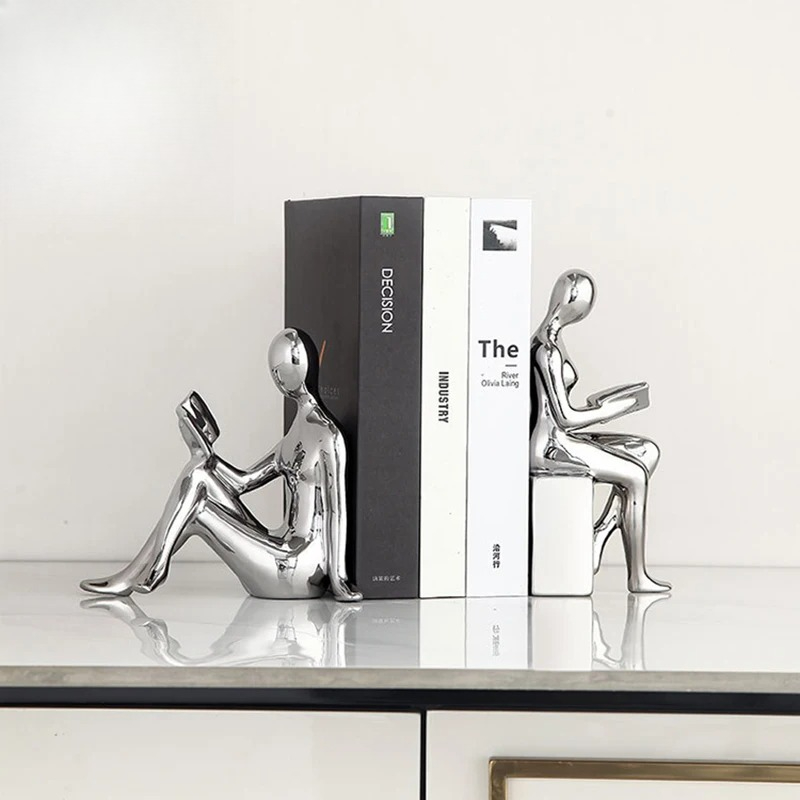 Reader Character Ceramic Statu - Aesthetic Bookend ulasan dan harga