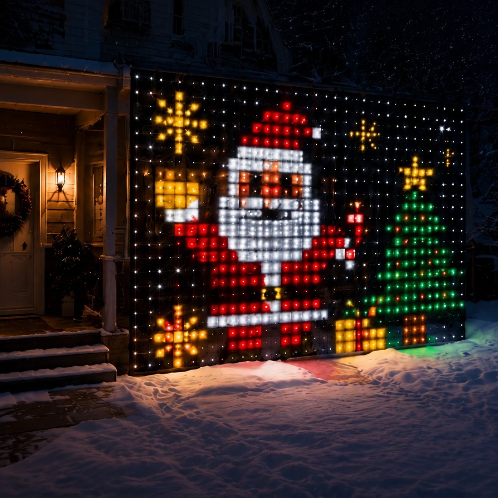LED Pixel Curtain Lights Bluet - Home Decor Free App ulasan dan harga