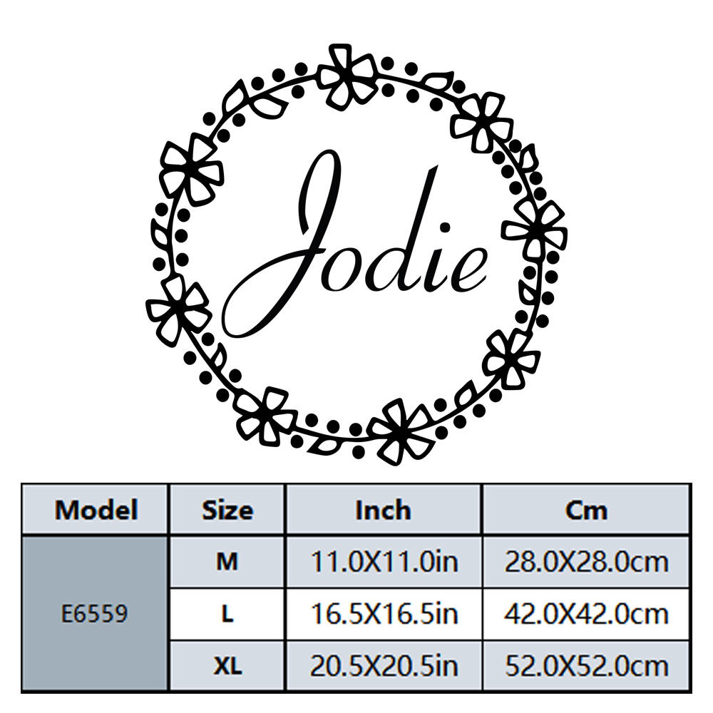 1PC Lovely Wreath Custom Text  - Home Decor Sticker ulasan dan harga