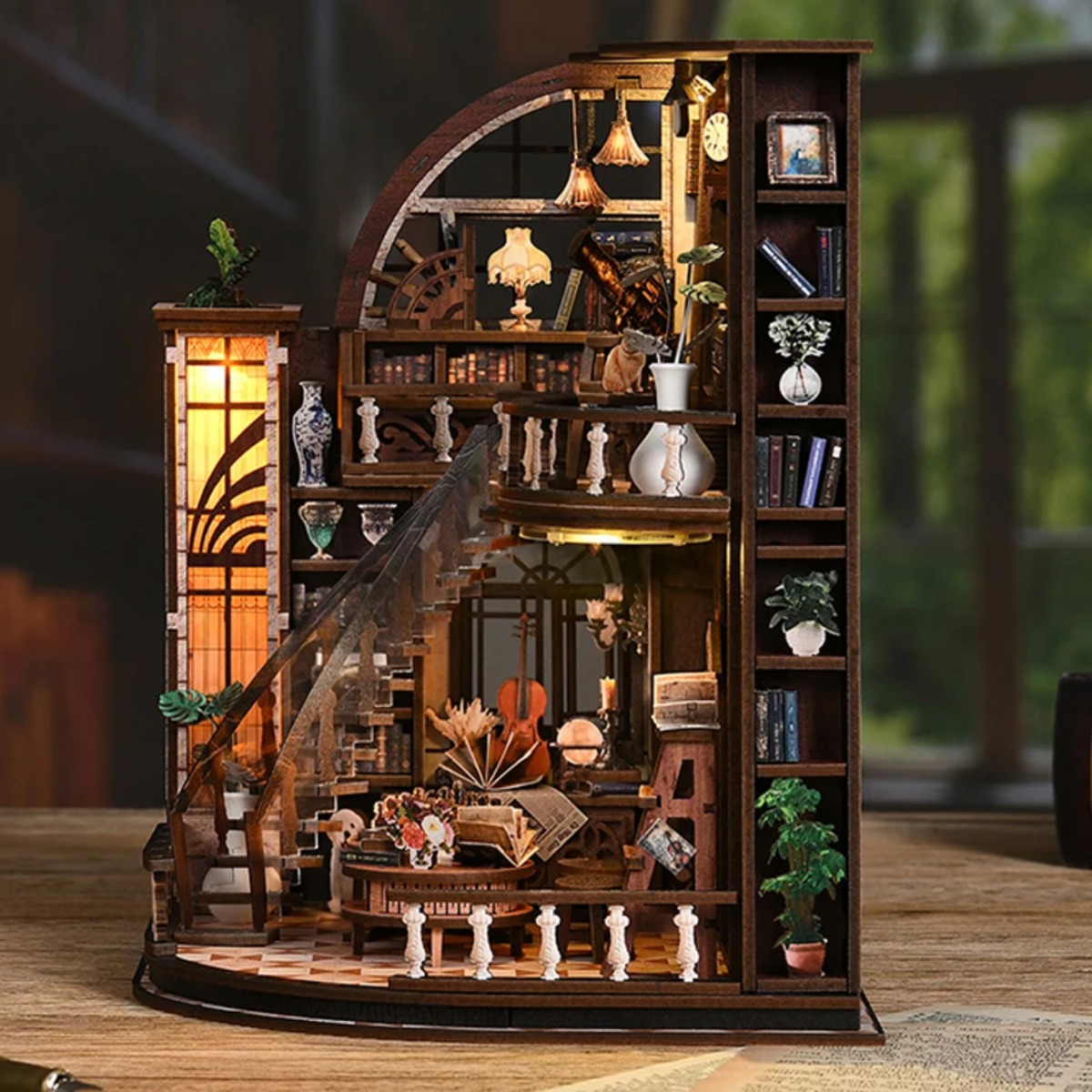 Miniature Book Nook Kit DIY Wo - Aesthetic Bookend ulasan dan harga