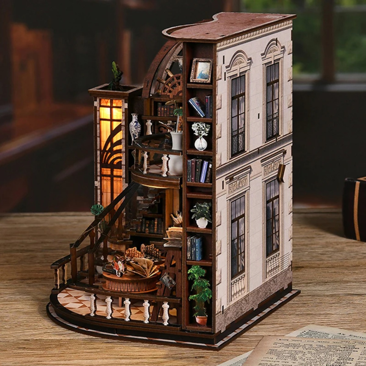 Miniature Book Nook Kit DIY Wo - Aesthetic Bookend ulasan dan harga