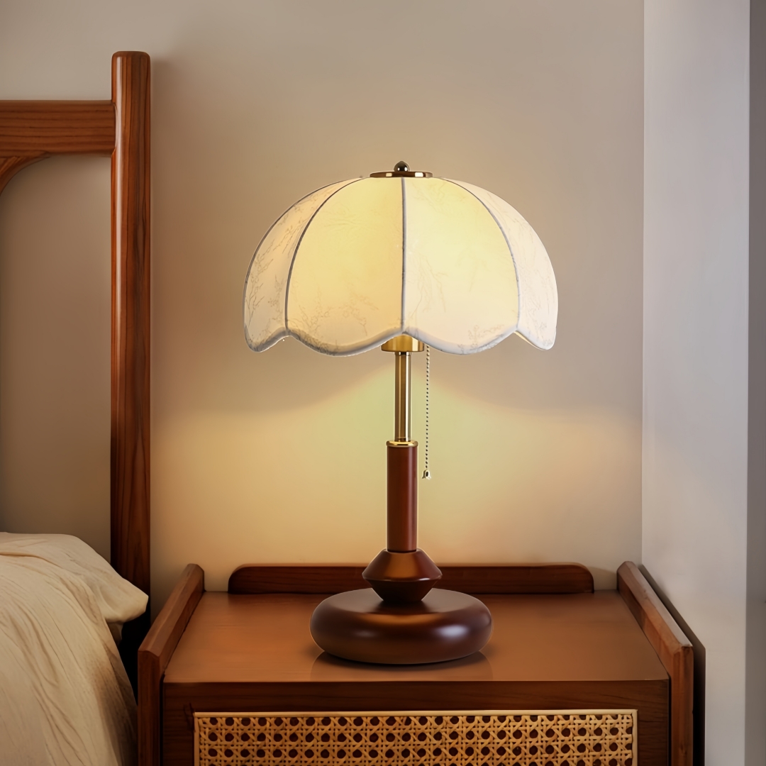 Vintage Scalloped Dome Table L - Home Decor Lamp ulasan dan harga