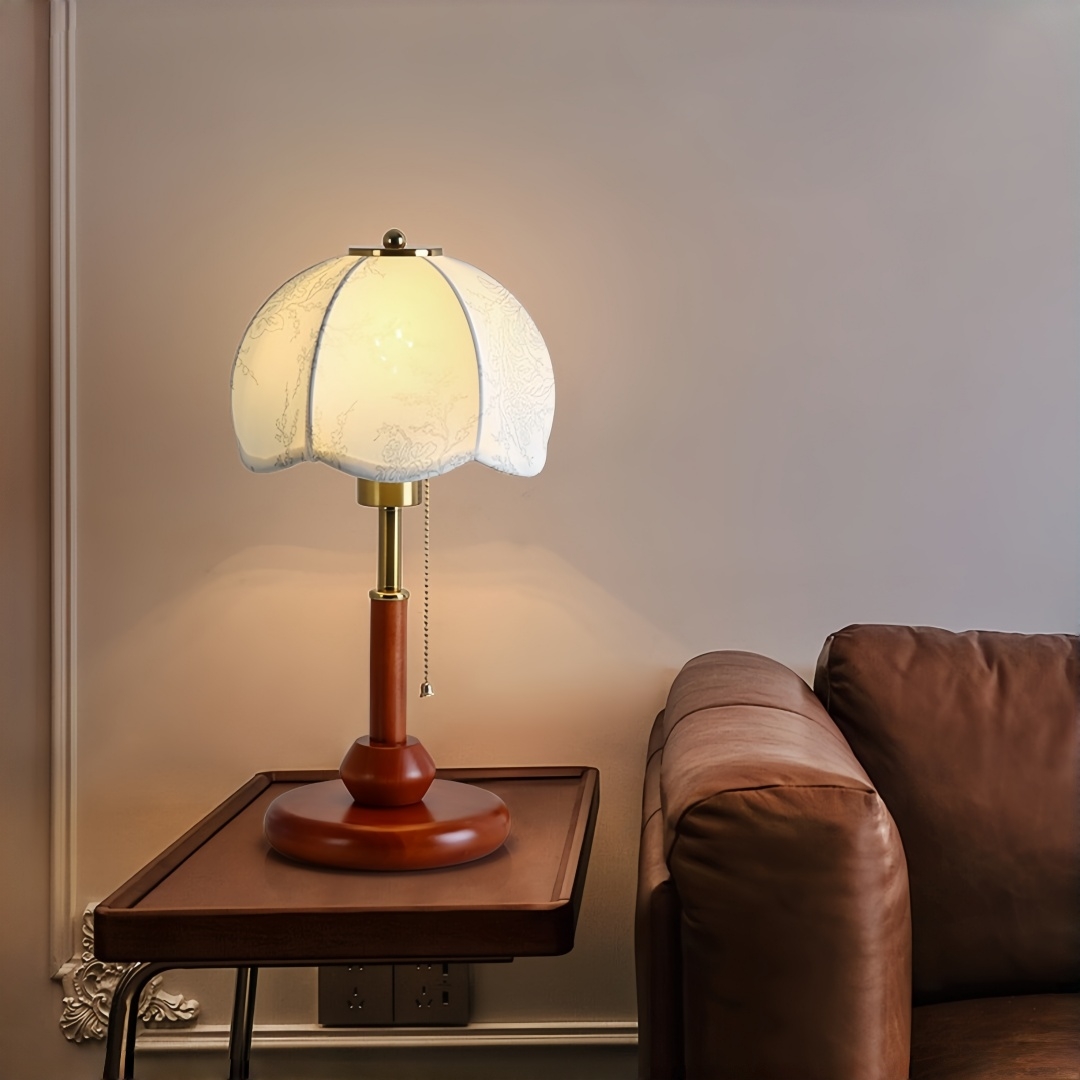 Vintage Scalloped Dome Table L - Home Decor Lamp ulasan dan harga