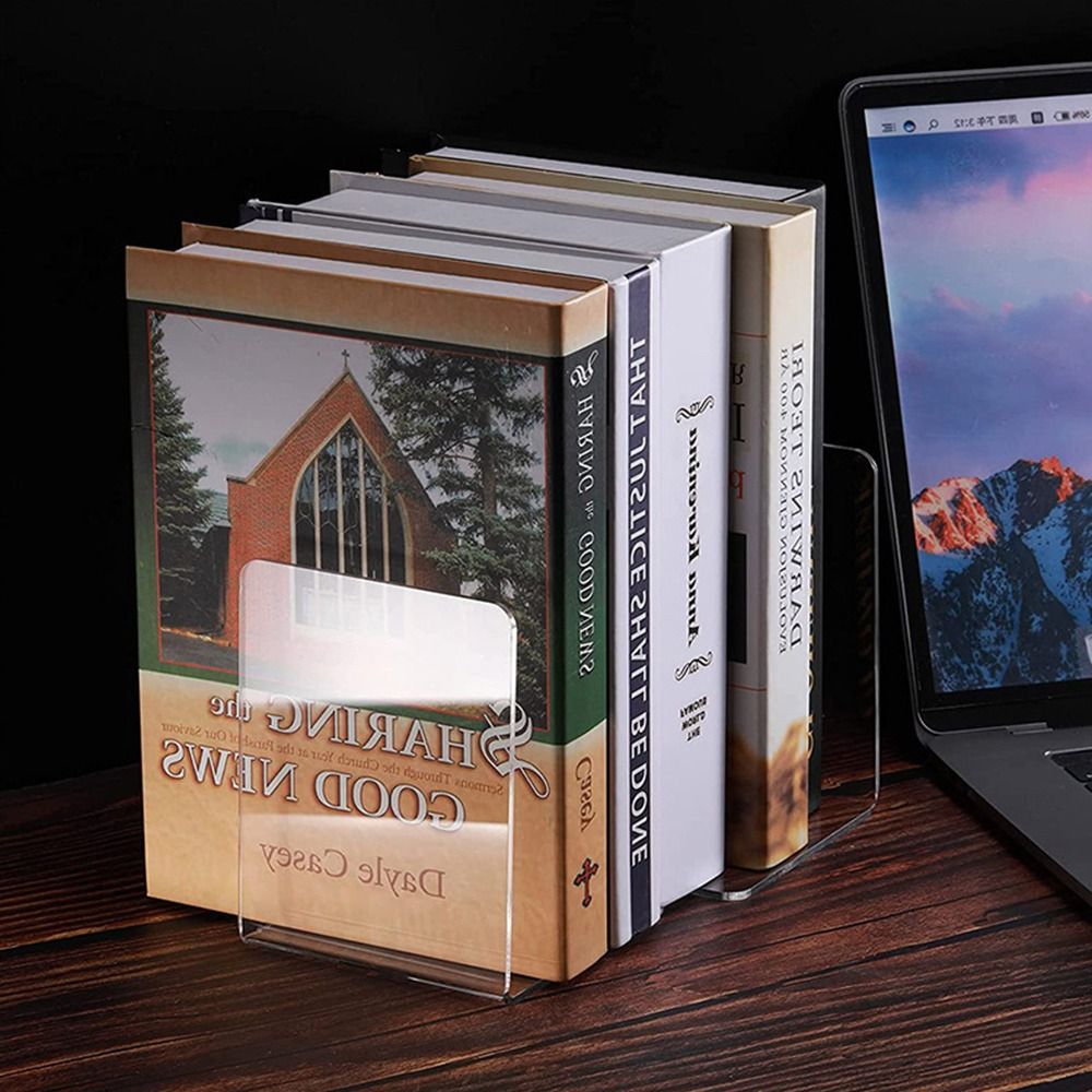Minimalist Acrylic Book Holder - Aesthetic Bookend ulasan dan harga
