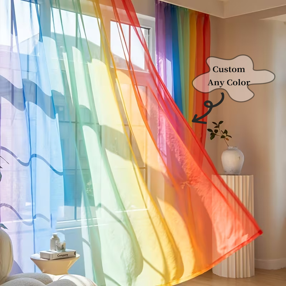 Custom 2D Flat 2pcs Sheer Curt - Home Decor Design ulasan dan harga