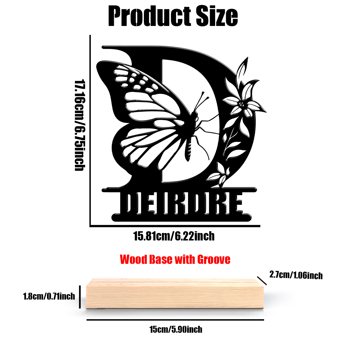 1pc Customizable Metal Desktop - Home Decor Names ulasan dan harga