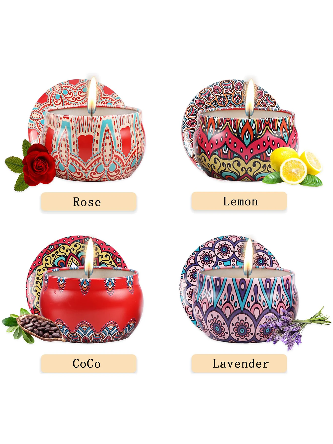 4pcs/set, Scented Candles Gift - Scented Candle Set ulasan dan harga