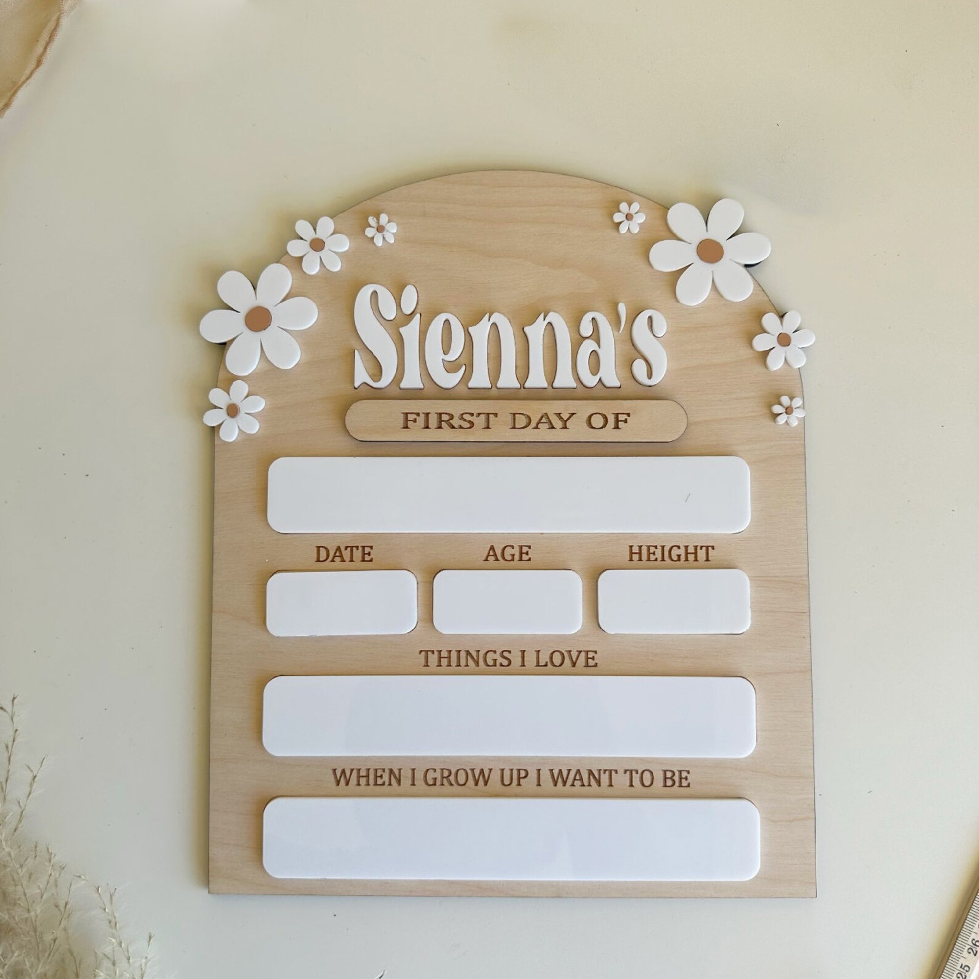 1Pc Cutom Name First School Da - Home Decor Names ulasan dan harga