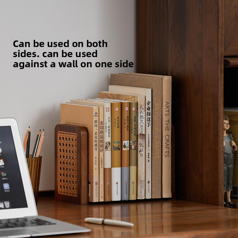 Rattan Woven Bookends Creative - Aesthetic Bookend ulasan dan harga