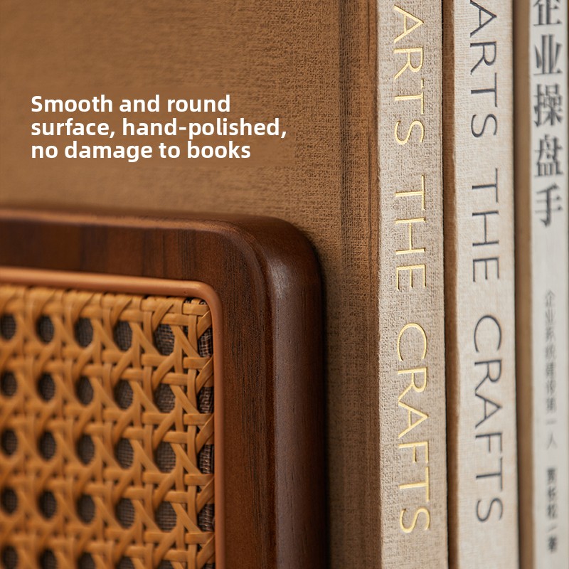 Rattan Woven Bookends Creative - Aesthetic Bookend ulasan dan harga