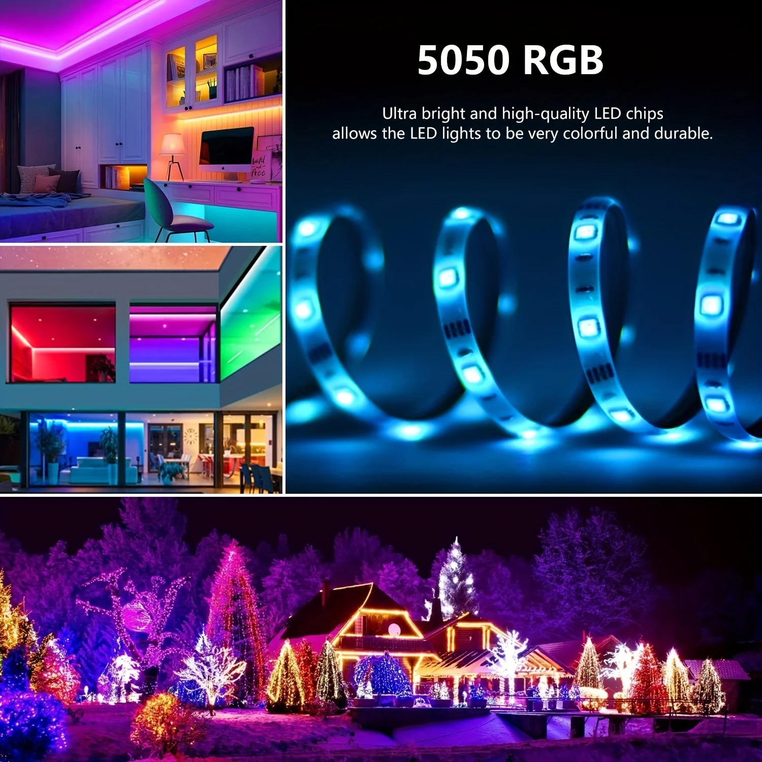 10M 20M 30M RGB LED Lights Str - Home Decor Free App ulasan dan harga