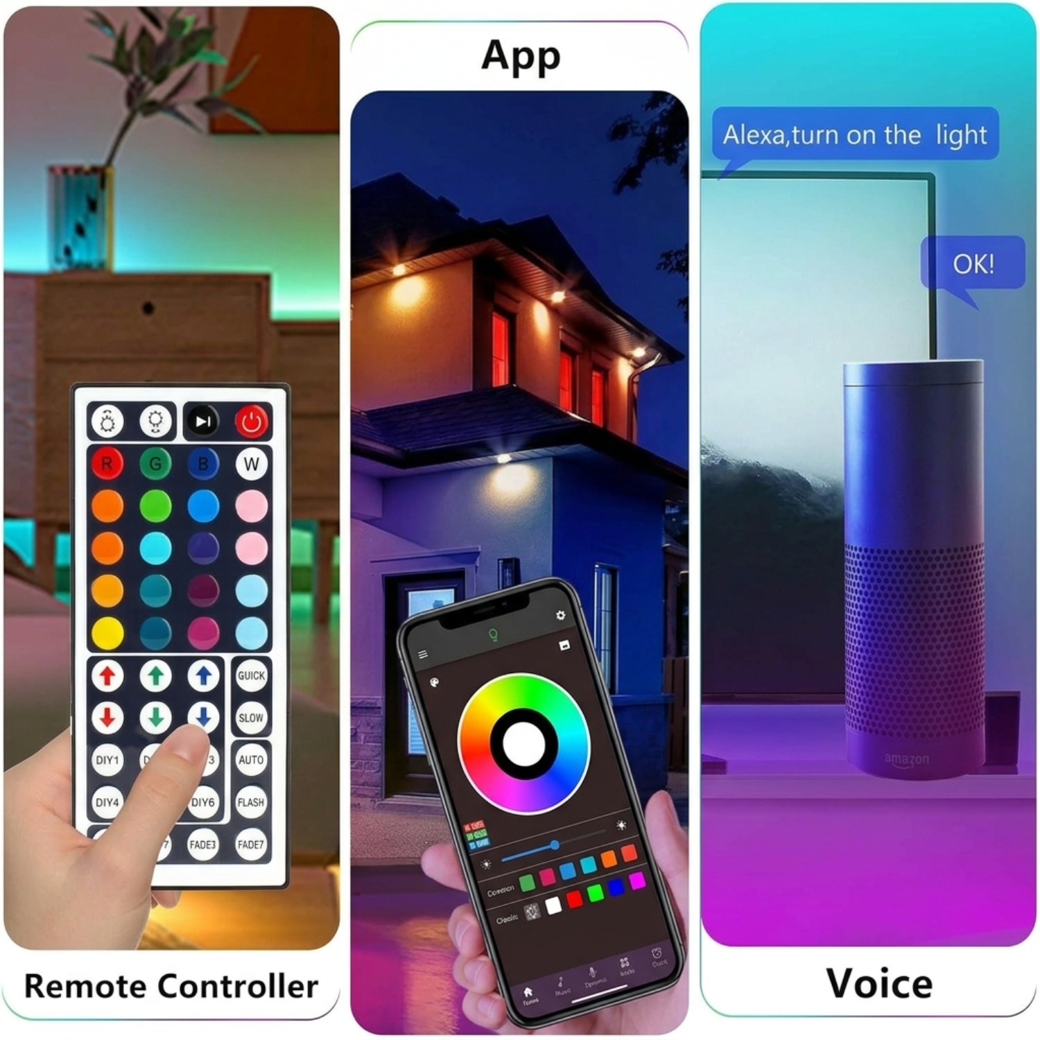 10M 20M 30M RGB LED Lights Str - Home Decor Free App ulasan dan harga