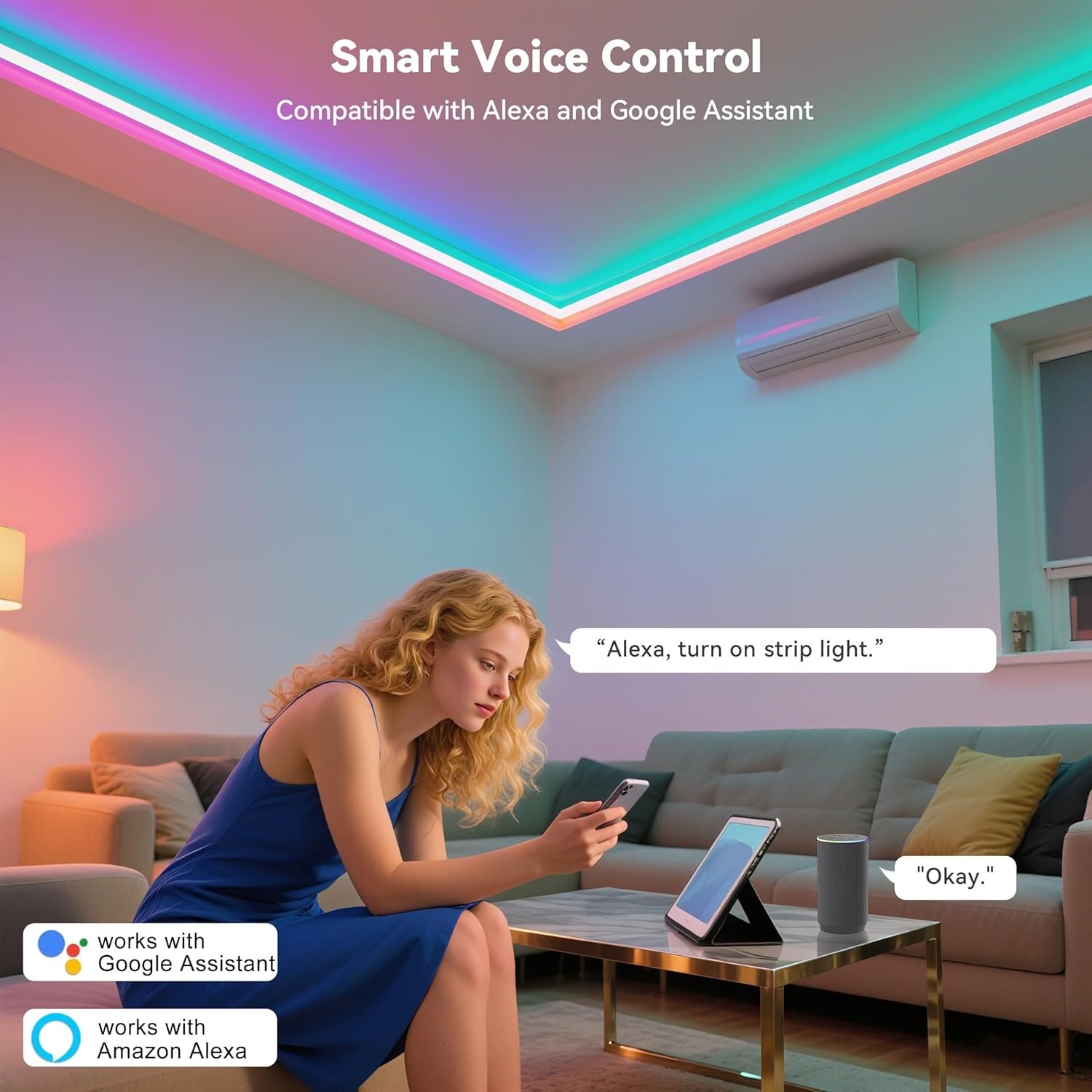 10M 20M 30M RGB LED Lights Str - Home Decor Free App ulasan dan harga