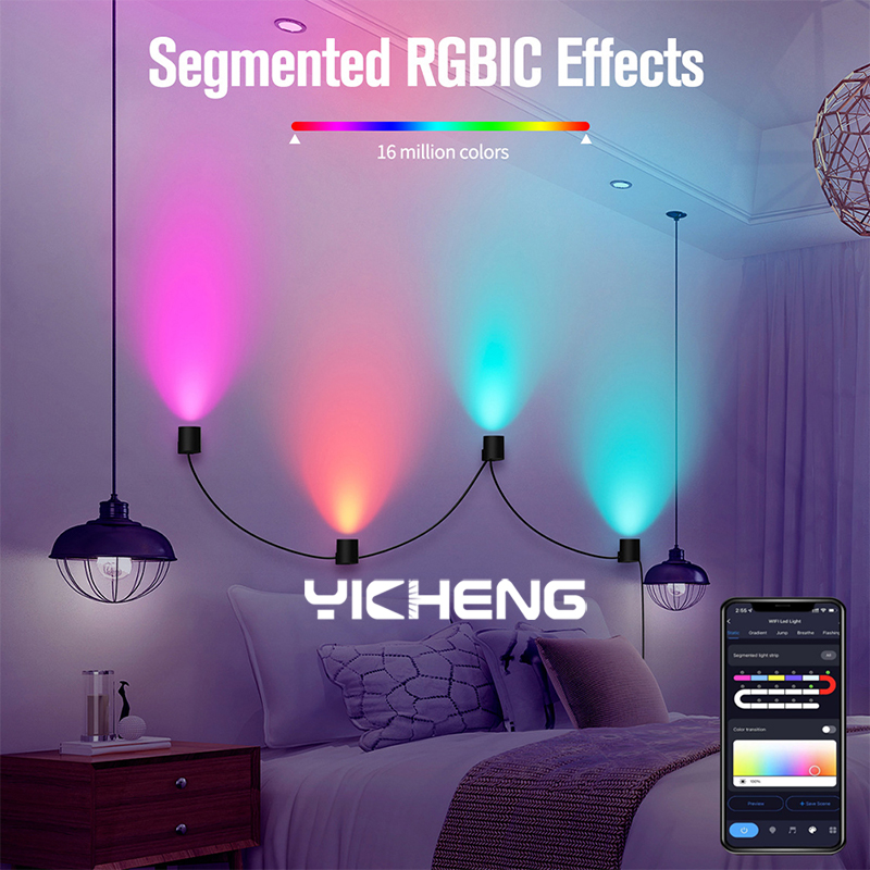 RGBIC Smart Wall Lamp TUYA APP - Home Decor Free App ulasan dan harga