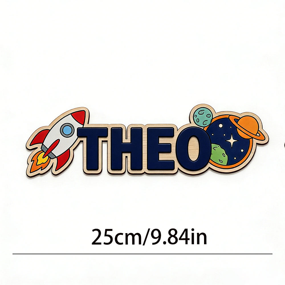 Personalized Space Rocket Name - Home Decor Names ulasan dan harga