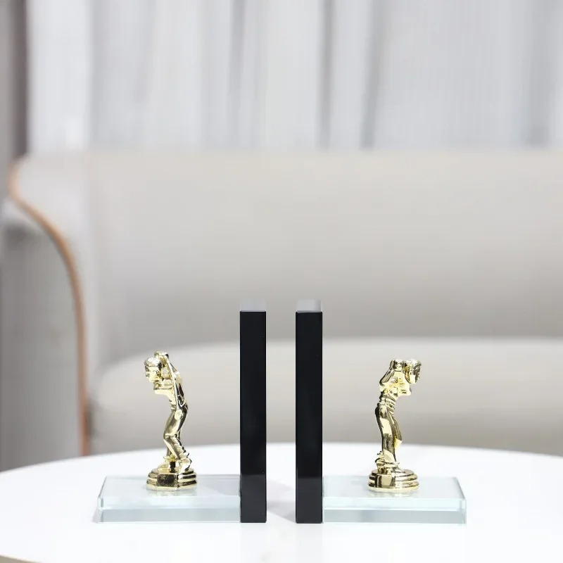 Golden Golf Player Sculpture A - Aesthetic Bookend ulasan dan harga