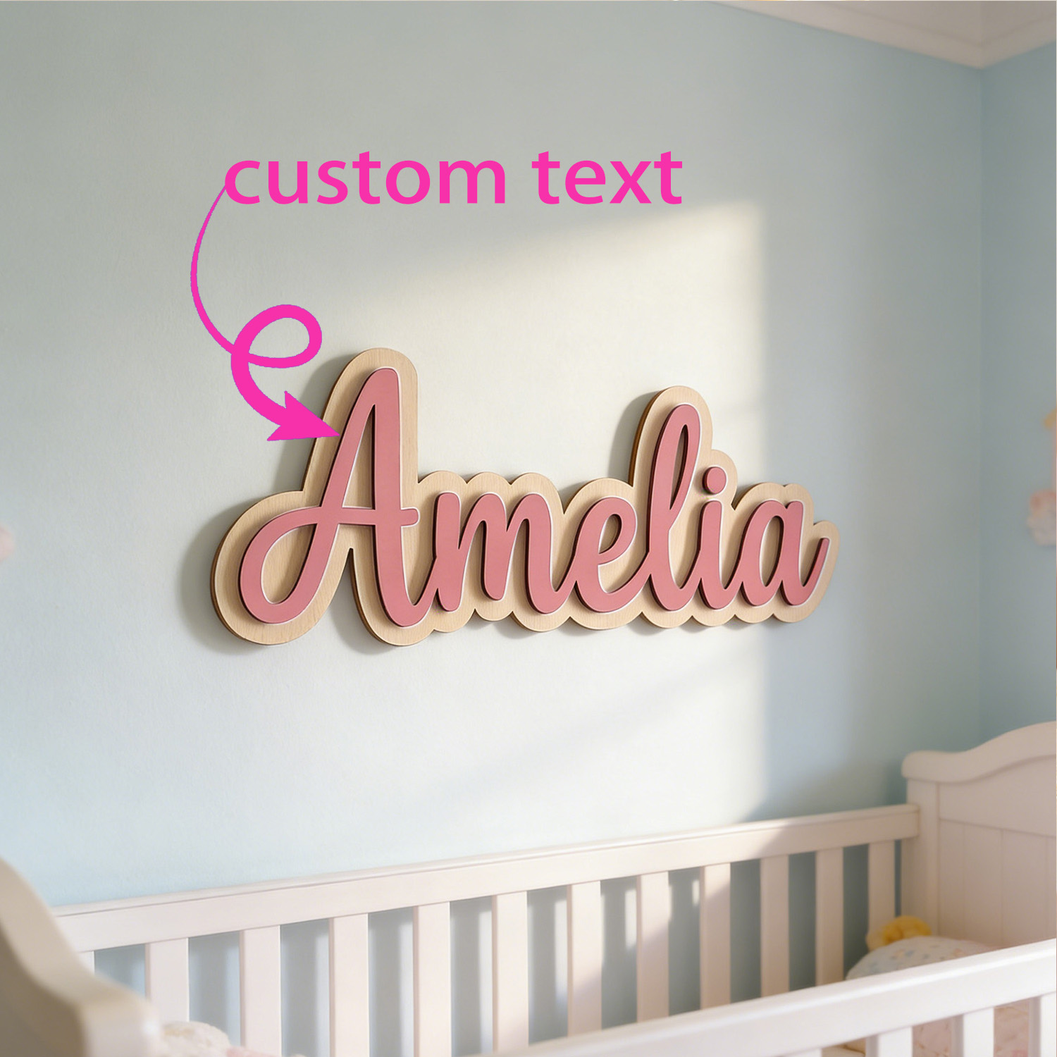 1pc Customized Double-layer Wo - Home Decor Names ulasan dan harga