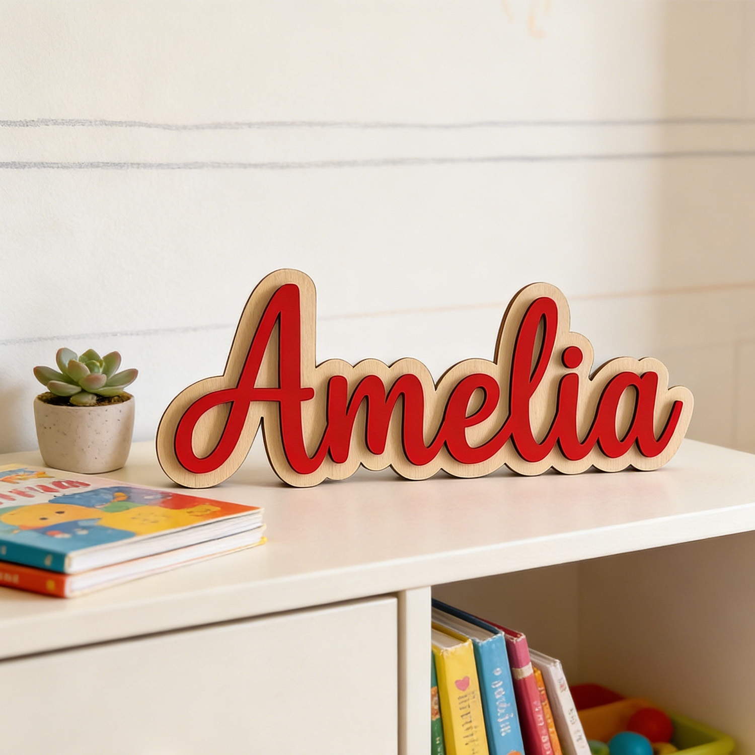 1pc Customized Double-layer Wo - Home Decor Names ulasan dan harga