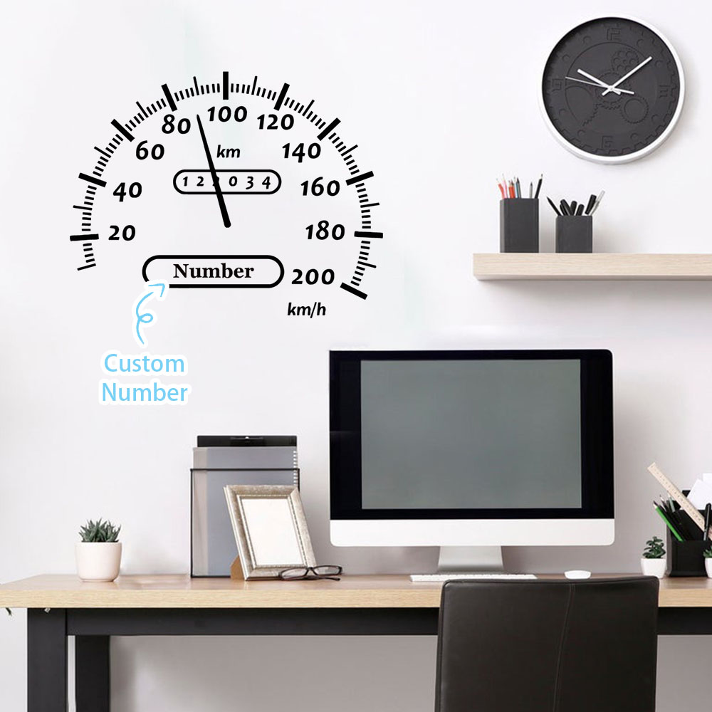 1PC Creative Fuel Gauge Person - Home Decor Sticker ulasan dan harga