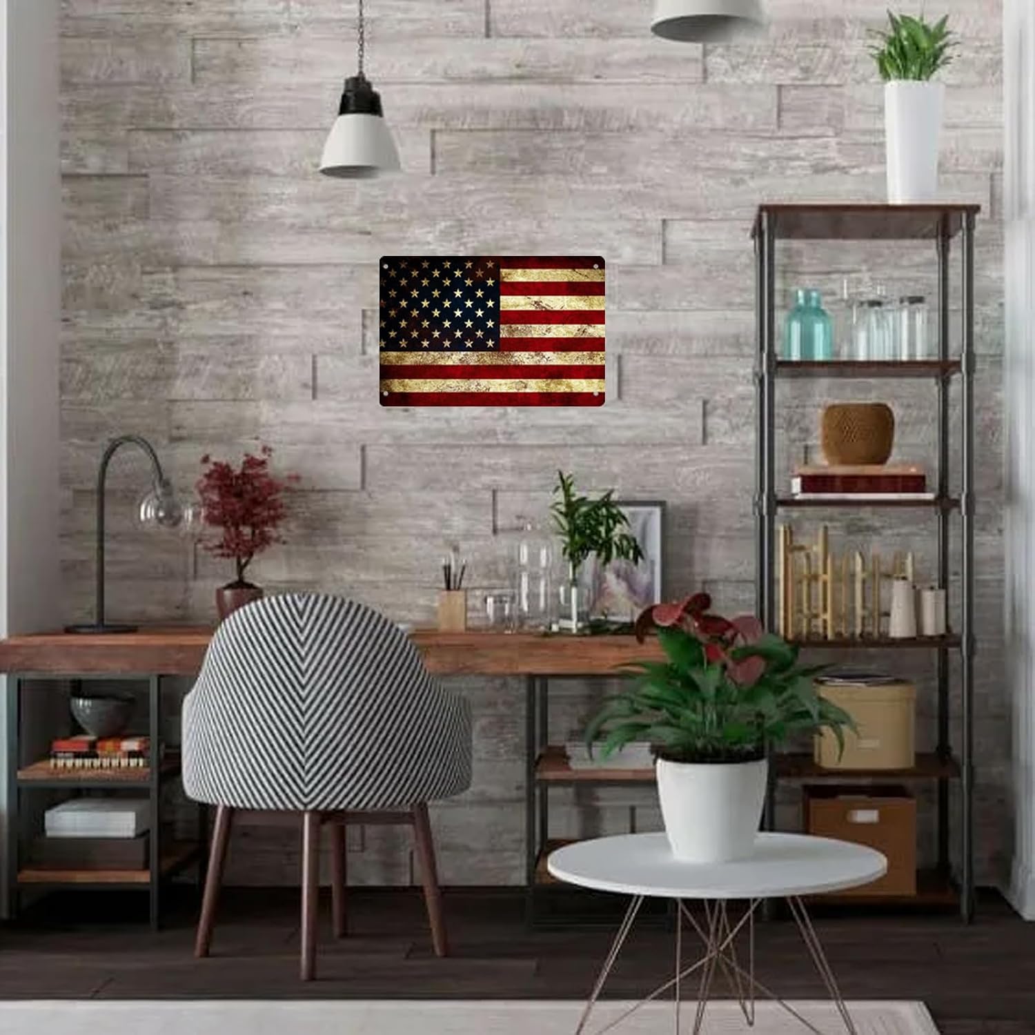 Vintage Tin Metal Wall Plaque  - Home Decor Usa ulasan dan harga
