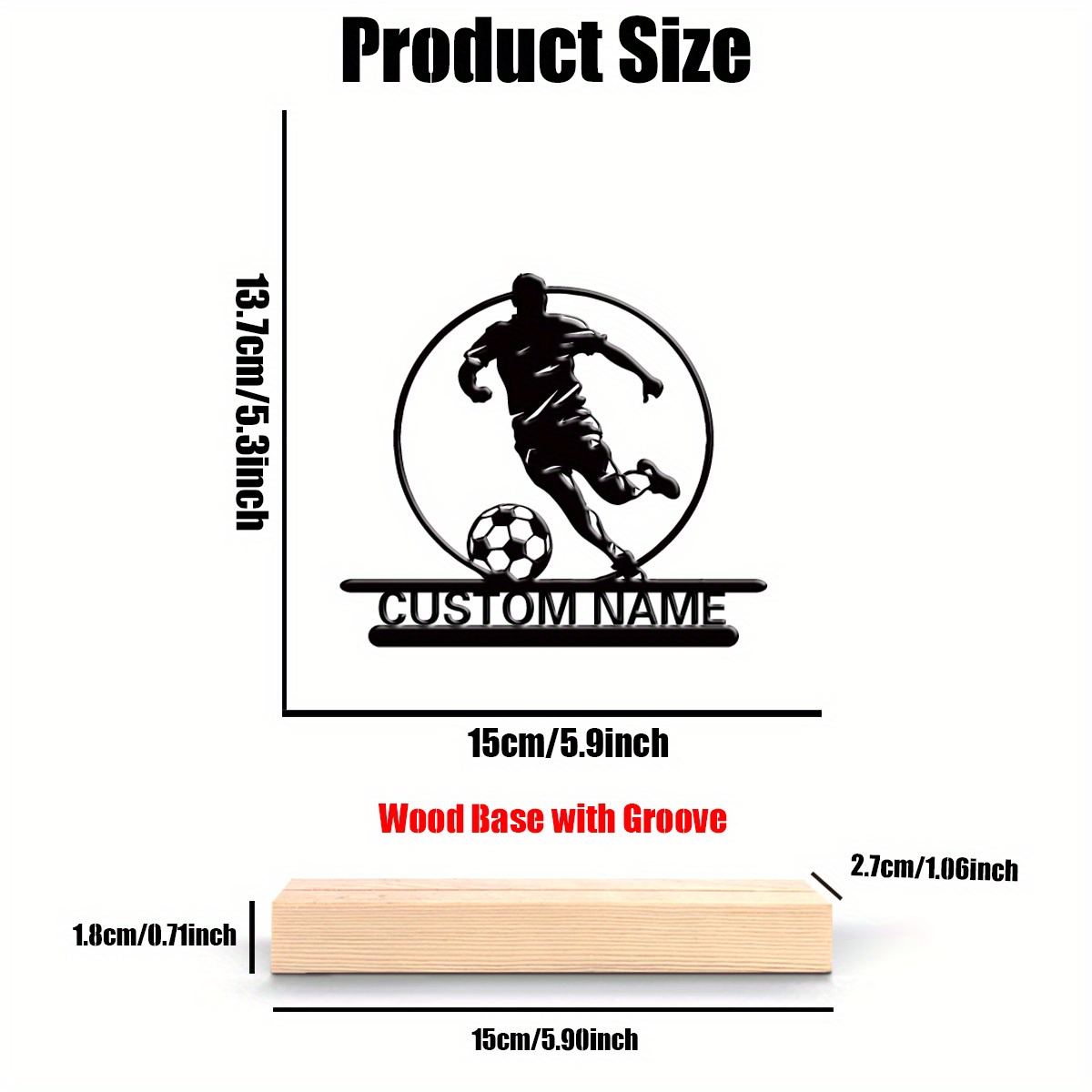Custom Soccer Player Metal Sta - Home Decor Retailers ulasan dan harga