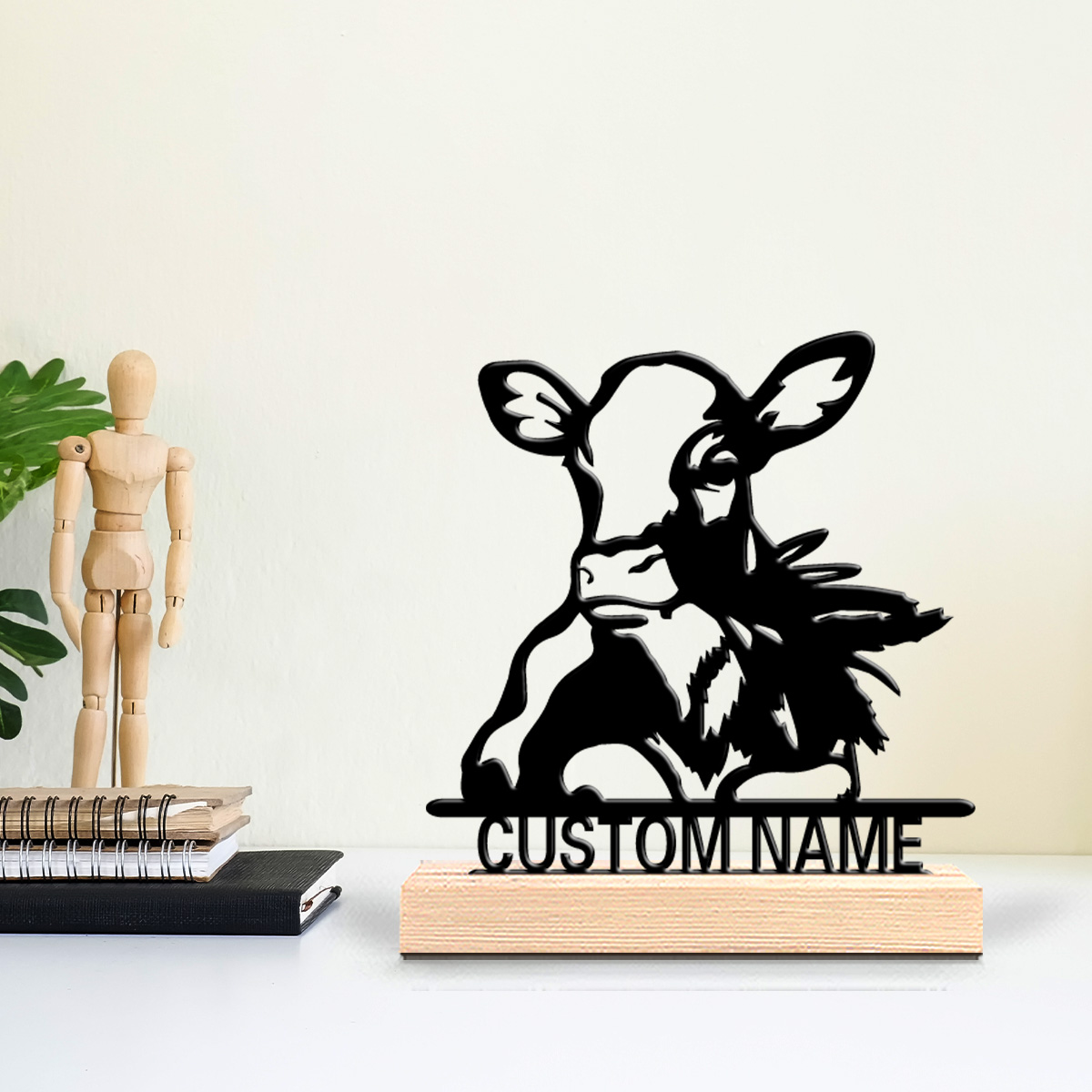 1pc Creative cow Custom Name M - Home Decor Names ulasan dan harga