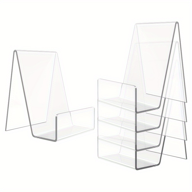 4/8pcs Transparent Acrylic Sta - Aesthetic Bookend ulasan dan harga