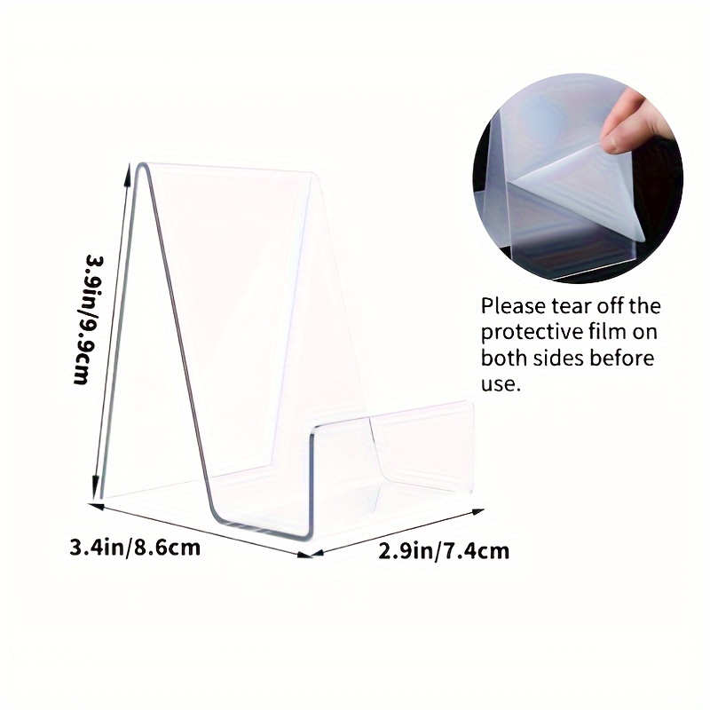 4/8pcs Transparent Acrylic Sta - Aesthetic Bookend ulasan dan harga