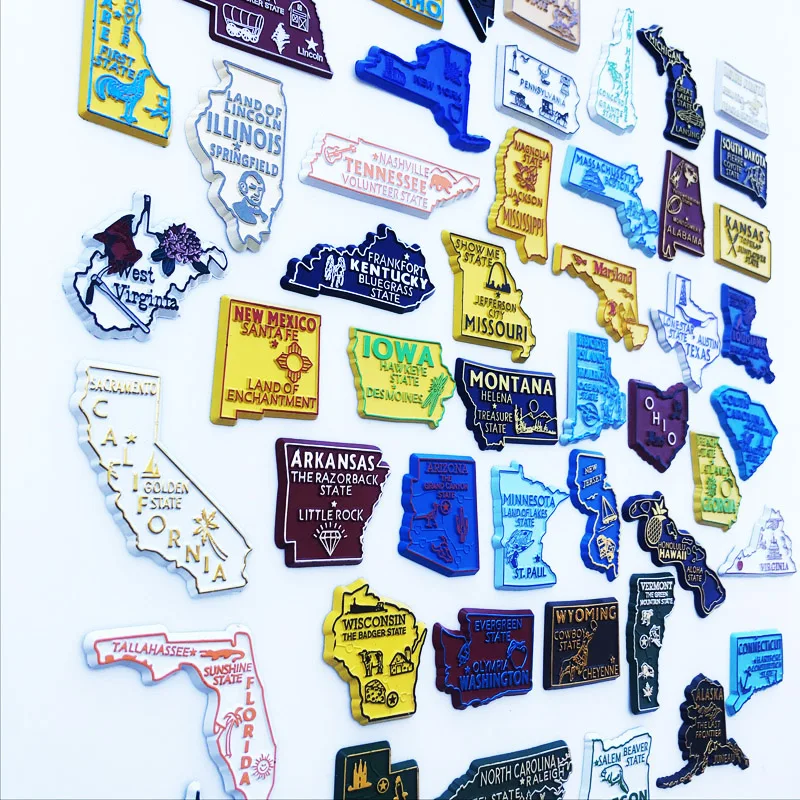 U.S. States Refrigerator Magne - Home Decor Usa ulasan dan harga