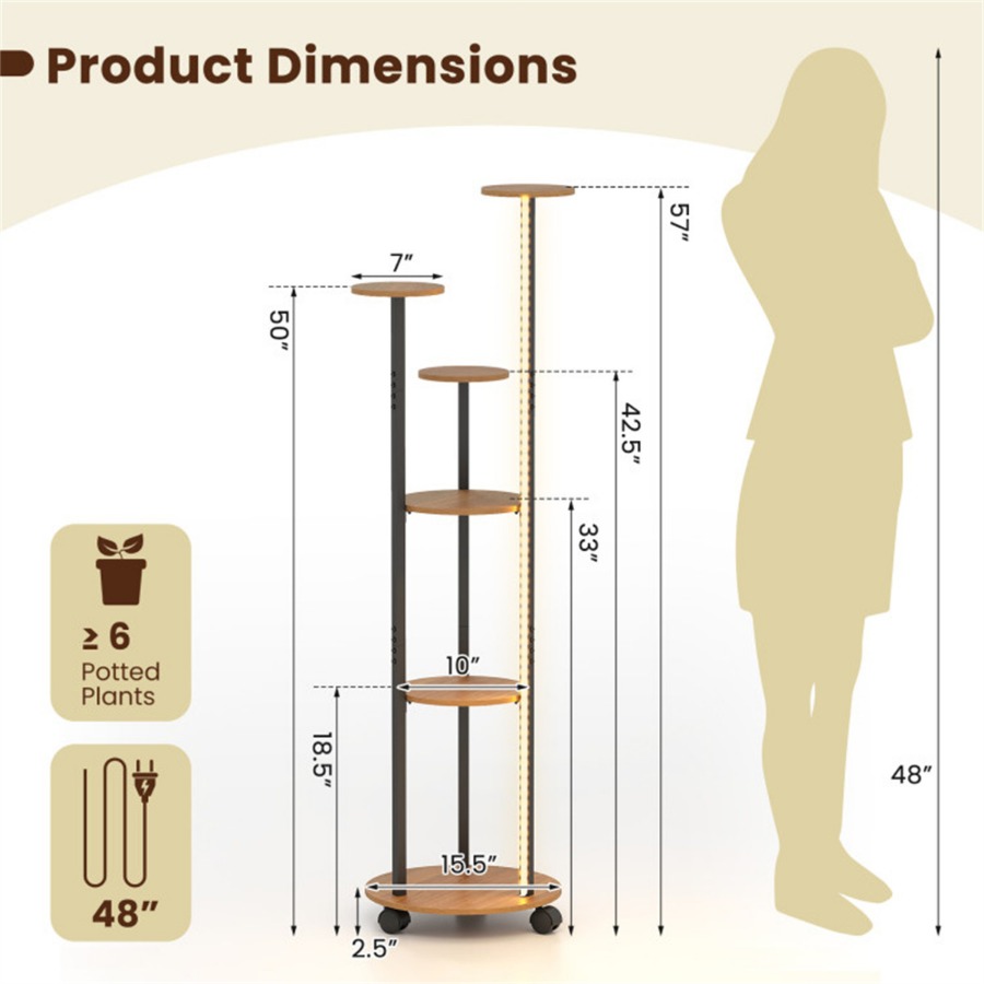 6-Tier Plant Stand with RGB Li - Home Decor Free App ulasan dan harga