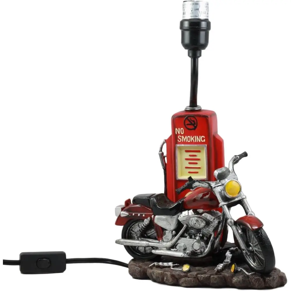 Vintage Retro Red Motorcycle G - Home Decor Lamp ulasan dan harga