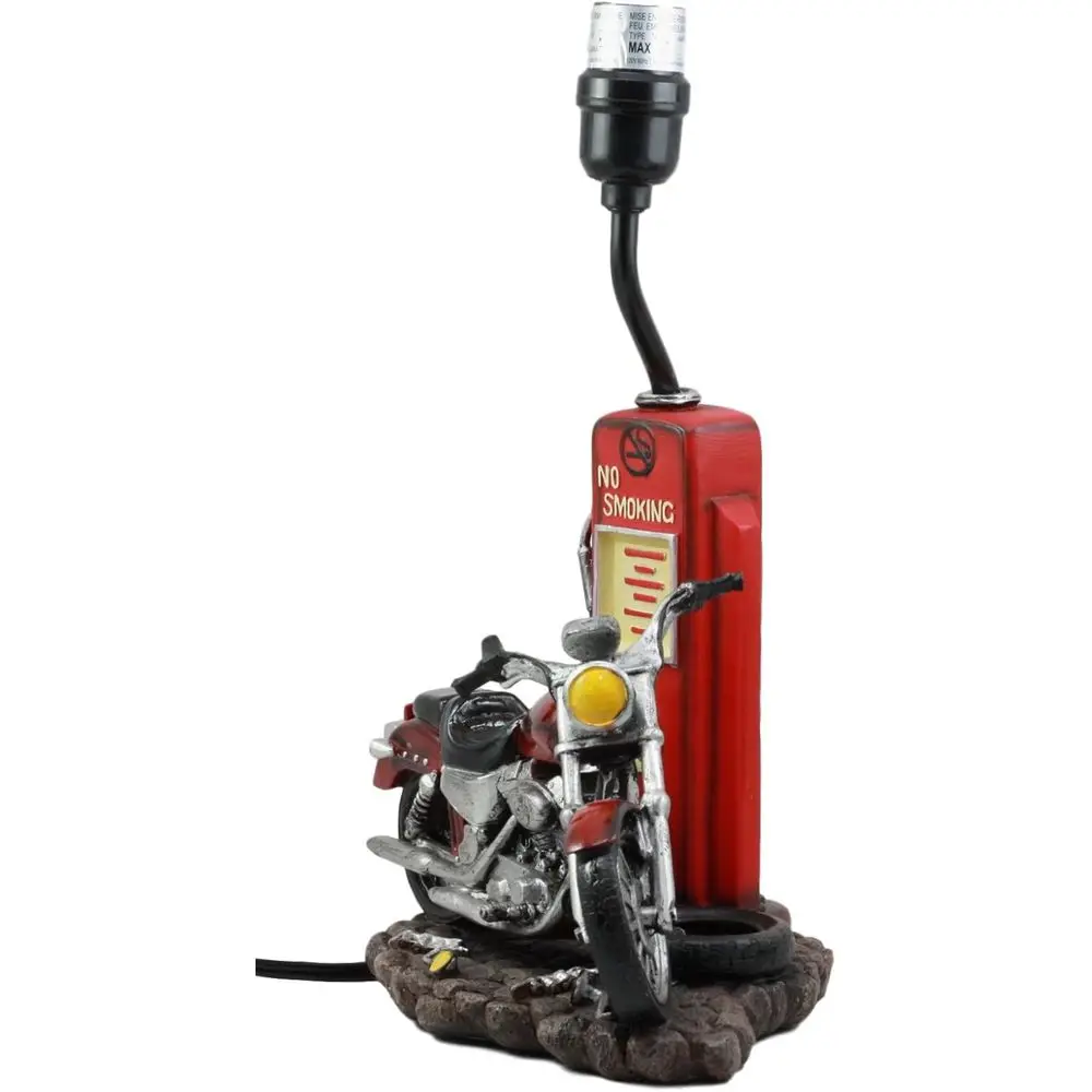 Vintage Retro Red Motorcycle G - Home Decor Lamp ulasan dan harga