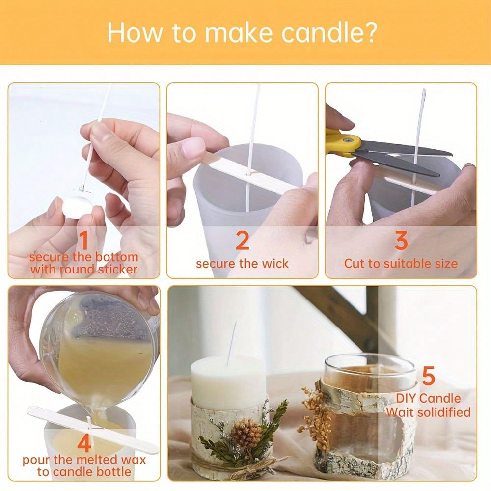 5/10/20/30/50pcs Wooden Candle - Scented Candle Set ulasan dan harga