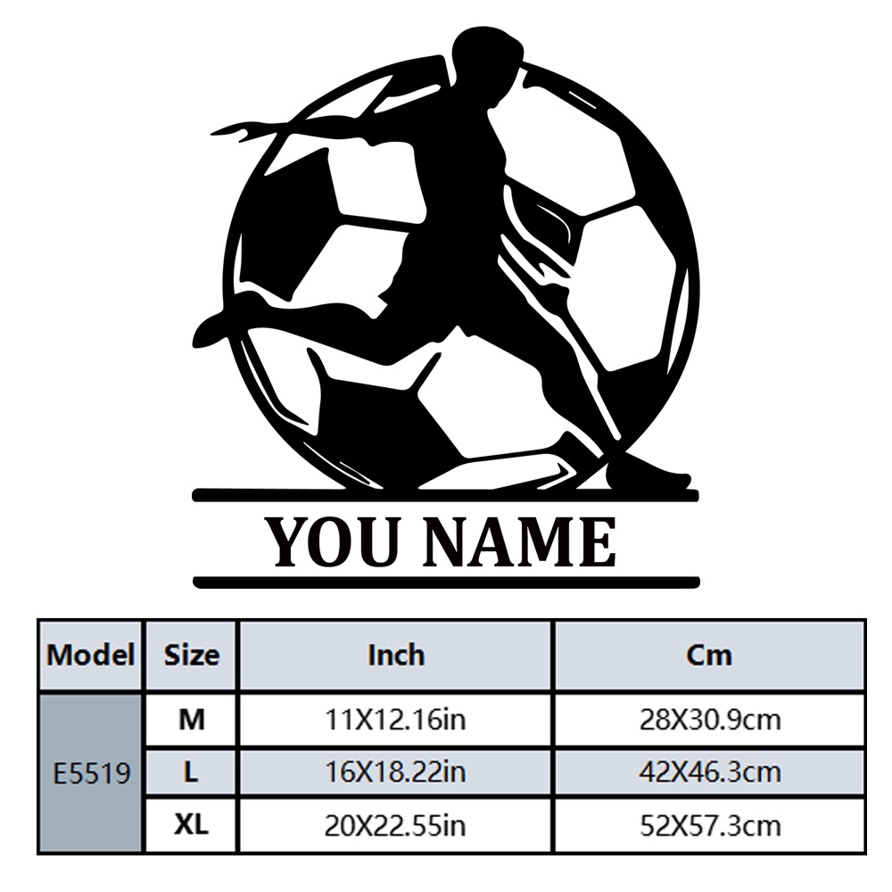 1PC Fashion Soccer Customized  - Home Decor Sticker ulasan dan harga
