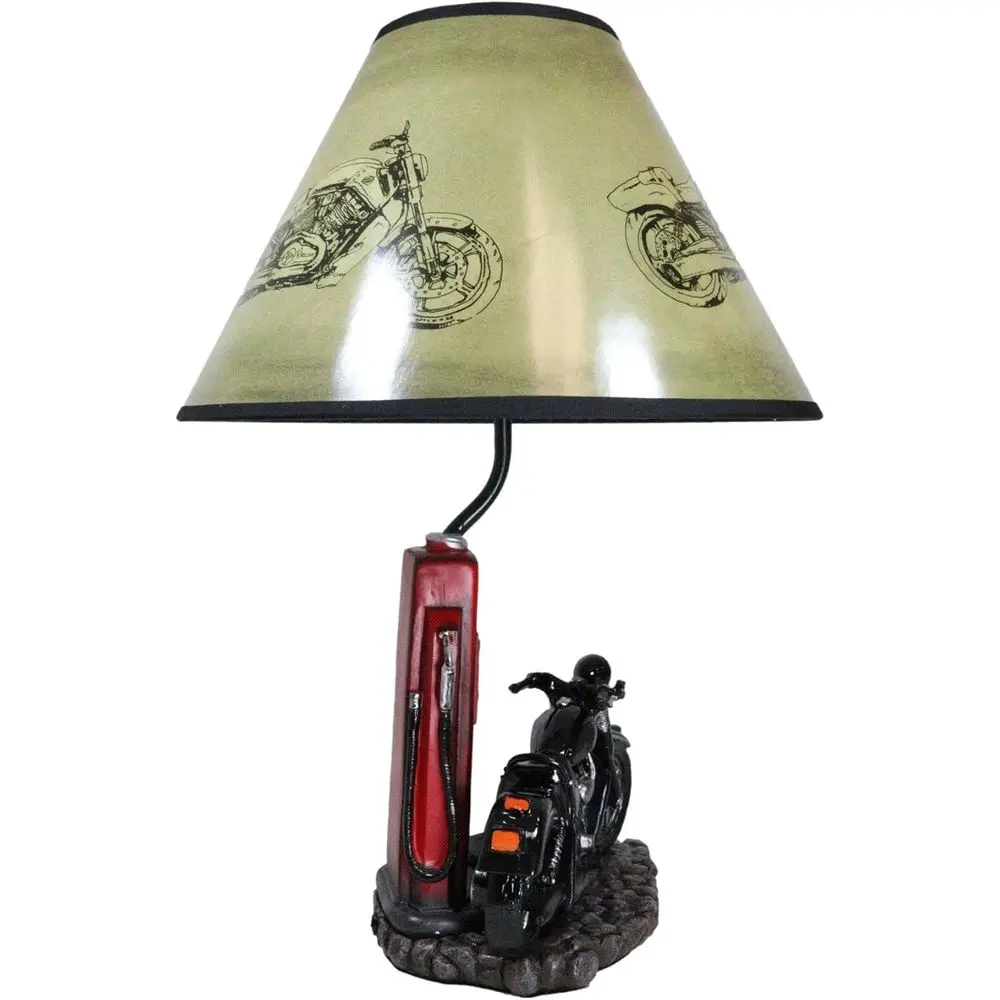 Vintage Retro Black Motorcycle - Home Decor Lamp ulasan dan harga